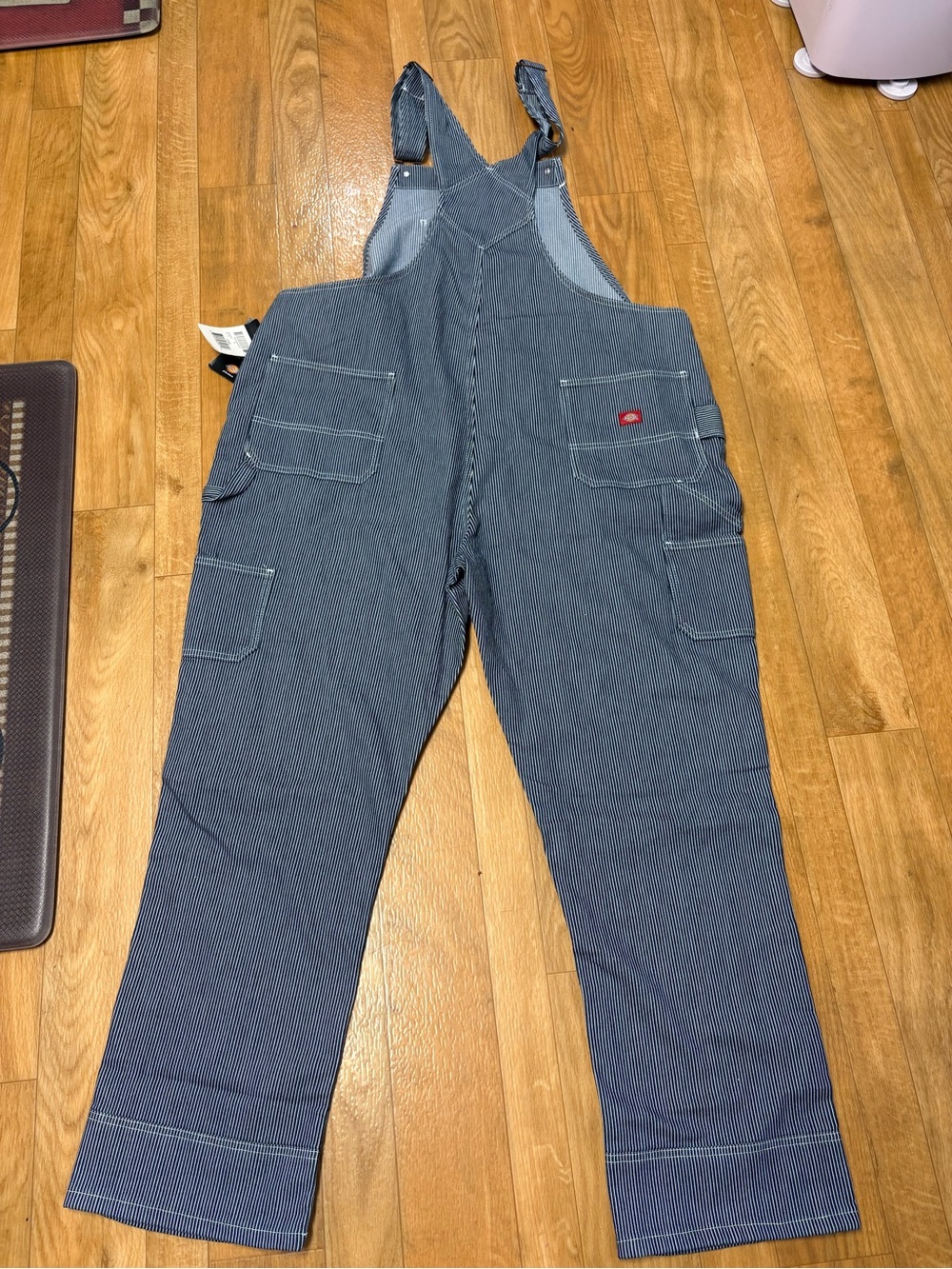 Dickies Blue Stripe Utility Bib Overalls - Picture 11 of 11